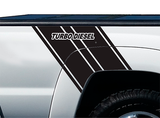 Turbo Diesel Truck Bed Stripes Vinyl Graphic Decals