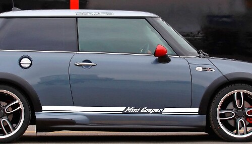 Brand Letetring Stripes Rocker Panel Vinyl Decal Sticker for MINI Cooper