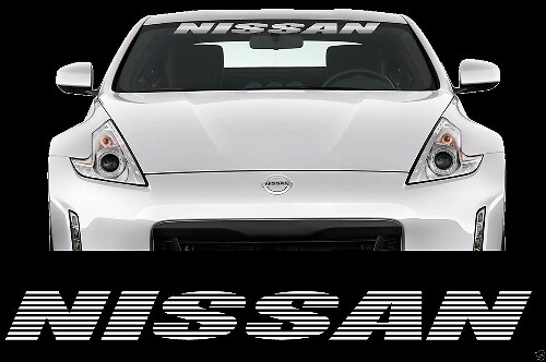Brand Lettering Lines Style Windshield Vinyl Decal for Nissan Cars