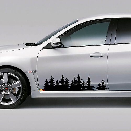 Forest Side Door Vinyl Decal Set for Suba WRX STI and Forester_1