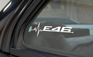 BMW E46 is in my Blood window sticker decals graphic