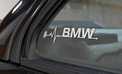 BMW is in my Blood window sticker decals graphic