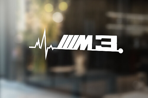 BMW M3 is in my Blood window sticker decals graphic