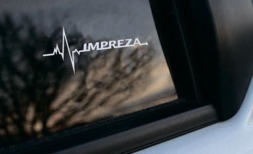Heartbeat Impreza Window Vinyl Decal Sticker for Subaru