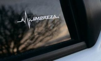 Subaru Impreza is in my Blood window sticker decals graphic