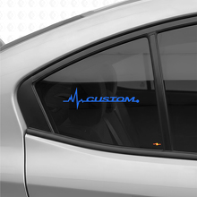  Custom Text Heartbeat Style Window Vinyl Decal Kit for Suba Cars_3