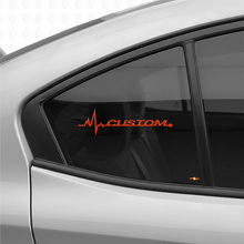  Custom Text Heartbeat Style Window Vinyl Decal Kit for Suba Cars_4