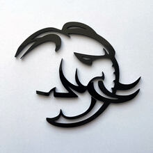 HellElephant Demon 3D Badge Black Fender Badges Emblem 3