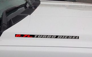 6.7L TURBO DIESEL Hood Vinyl Decal Sticker Ford Powerstroke F250 F350 (Block)