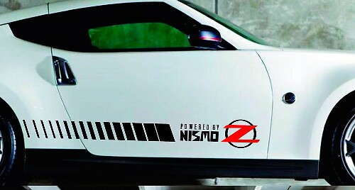 Nismo-Style Powered by Z Side Stripe Vinyl Decal for Nissan Z
