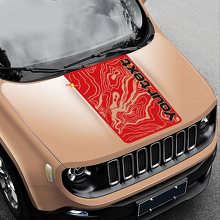 Topographic Map Hood Vinyl Decal Sticker for Jeep Renegade 2