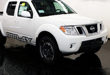 Pro-4X Tire Tracks Lines Hood Side Vinyl Decal Sticker for Nissan Frontier 2016_2
