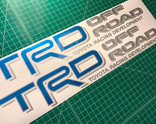 Toyota TRD 4X4 Off Road Tacoma Tundra Truck Decals Stickers Bright Blue Metallic 1