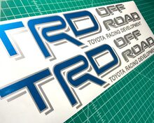 Toyota TRD 4X4 Off Road Tacoma Tundra Truck Decals Stickers Bright Blue Metallic 3