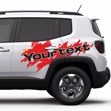 Splash Splatter Hood and Side Graphic Vinyl Sticker Decal for Jeep Renegade 4