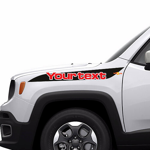 Hood Stripe Graphic Vinyl Decal Sticker Side for Jeep Renegade 1