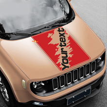 Lettering Splash Splatter Style Hood Vinyl Decal Sticker for Jeep Renegade 2