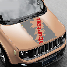 Lettering Splash Splatter Style Hood Vinyl Decal Sticker for Jeep Renegade 3