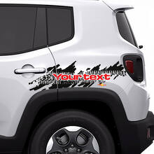 Distressed Tire Splash Rear Side Graphic Vinyl Decal Sticker for Jeep Renegade 3