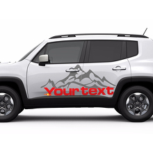 Mountain Style Door Side Graphic Vinyl Sticker Decal for Jeep Renegade 2