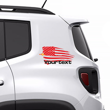 Distressed American Flag Rear Side Graphic Vinyl Decal Sticker for Jeep Renegade 2