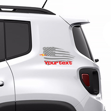 Distressed American Flag Rear Side Graphic Vinyl Decal Sticker for Jeep Renegade 3