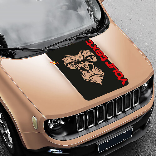 Yeti Bigfoot Sasquatch Logo Graphic Hood Vinyl Sticker Decal for Jeep Renegade