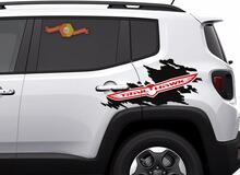 Jeep Renegade Cherokee Trail Hawk Side Splash Splatter Logo Graphic Vinyl Decal 2 colors 2