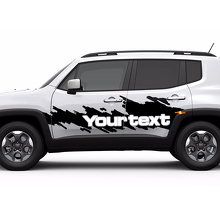 Windshield Banner Graphic Side Splash Scratched Graphic Vinyl Sticker Decal for Jeep Renegade 6
