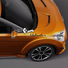 Pair Hood Lettering Decal Sticker Emblem Logo Vinyl Veloster For Hyundai 3
