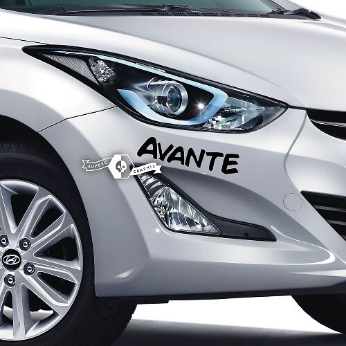 Lettering Decal Sticker Emblem Logo Bumper Vinyl Avante Elantra For Hyundai