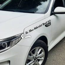 2 X Lettering Decal Sticker Fender Emblem Logo To The World Best K5 Vinyl For Kia Optima K5 3