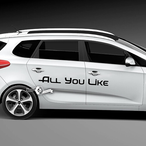 Pair Doors Lettering All You Like Emblem Logo Vinyl Decal Sticker