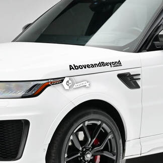 Pair Lettering Decal Sticker Emblem Logo Vinyl Above And Beyond For Land Rover Range Rover 1