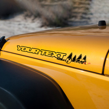 Pair Off Road Forest Style Vinyl Hood Stickers Decals for Jeep Wrangler_3