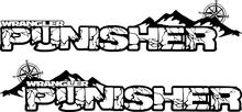  Pair Jeep Wrangler Custom Text with Compass Vinyl Hood Stickers Decals TJ JK YJ 2