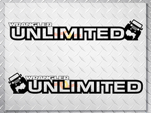 Pair Unlimited Off Road Vinyl Hood Stickers Decals Rubicon for Jeep Wrangler 2