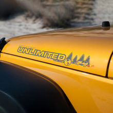 Forest Off Road Style Unlimited Vinyl Hood Stickers Decals for Jeep Wrangler 2
