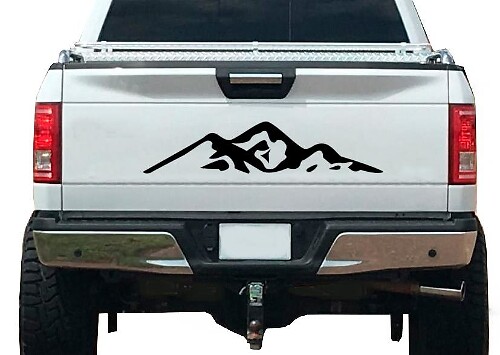 Mountain Nature Forest Graphic Sticker Decal Vinyl Fits Tailgate Trailer RV Camper