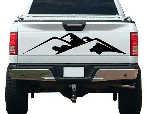 Mountain Nature Forest Graphic Sticker Decal Vinyl Fits Tailgate Trailer RV Camper