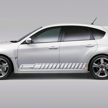 Checkered Side Stripes Vinyl Decal Kit for Subaru Impreza Hatchback WRX STI 2007-12_2