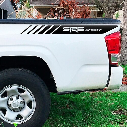 SR5 Sport Stripes Bedside Vinyl Decal Sticker for Toyota Tacoma