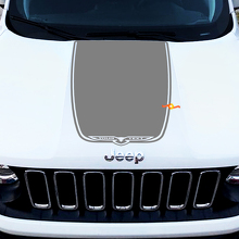 Custom Lettering Hawk Style Graphic Vinyl Hood Decal Sticker for Jeep Cherokee 2