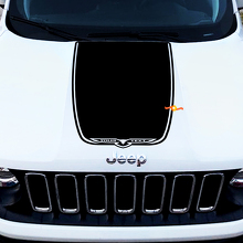 Custom Lettering Hawk Style Graphic Vinyl Hood Decal Sticker for Jeep Cherokee 3