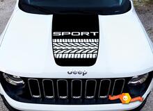 Trail Rated Sport Vinyl Hood Decal Sticker Graphic for Jeep Cherokee 3