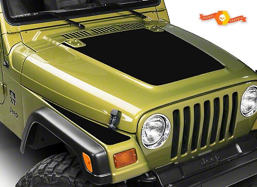 Blackout Stripes Hood and Fender Vinyl Decal Kit for Jeep Wrangler 1997-2006 