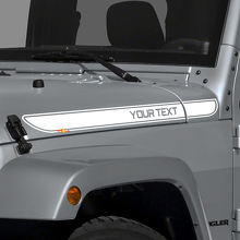Custom Lettering Stripe Hood Vinyl Sticker Decal for Jeep Wrangler 2