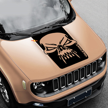 Skull Grunge Graphic Hood Vinyl Decal Sticker Side for Jeep Renegade 3