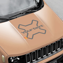 Logo Vinyl Graphic Decal Sticker Hood Side Camo for Jeep Renegade 2
