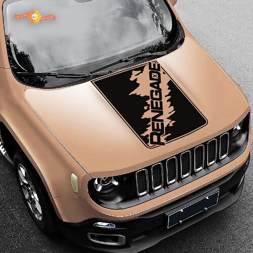 Hood Splash Splatter Logo Graphic Vinyl Decal Sticker for Jeep Renegade